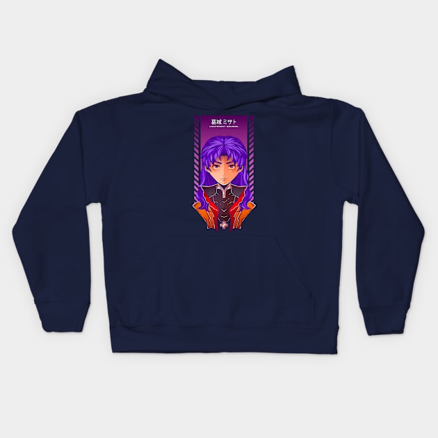 MISATO KATSURAGI Kids Hoodie by Chofy87